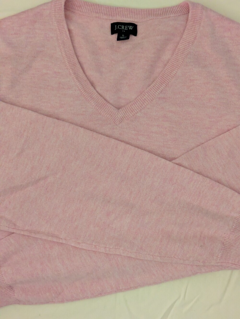 J. Crew Men's Light Pink V-Neck Sweater - Picture 8 of 9